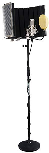 Pronomic CM-100S Studio Großmembranmikrofon XLR-Kondensatormikrofon inkl. Popkiller und Micscreen Set (mit Mikrofonspinne, Etui, Windschutz, Reduziergewinde, Mikro Popschutz, Absorber) Silber