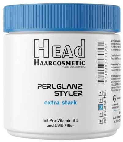Head Perlglanz Styler 500 ml – Extra Starkes Stylinggel, Haargel mit Glanz-Effekt, Pro-Vitamin B5, UV-Schutz, langanhaltender Halt für Herren & Damen