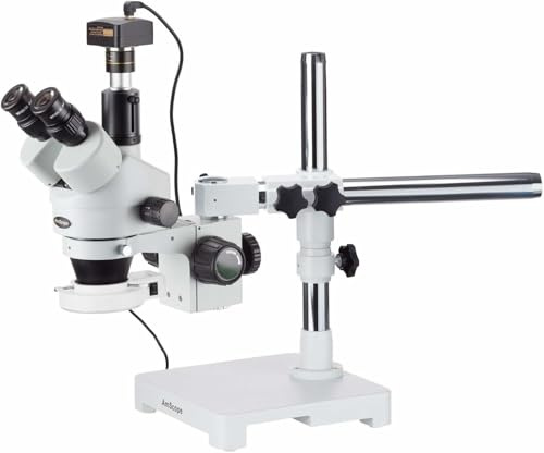 AmScope - 3.5X-90X Trinocular LED Boom Stand Stereo Microscope + 10MP Camera