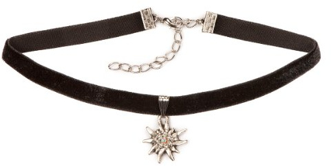 Herbert Hahn Modezubehör Trachten Kropfband - 50995/EDELWEISS - schwarz