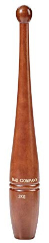 Bad Company Wooden Indian Club Bell I svängbar boll av pressat trä inkl. tätning I 2 kg