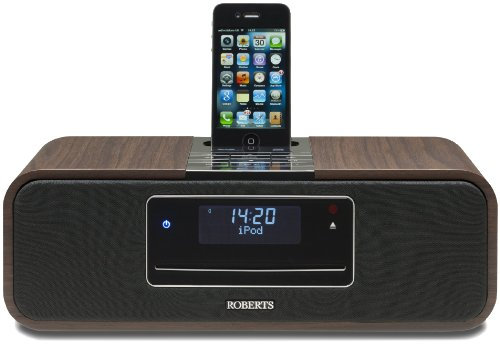 Roberts Sound100 CD/DAB/FM Digitales Soundsystem mit Dock für iPod/iPhone Walnuss (vom Hersteller eingestellt)