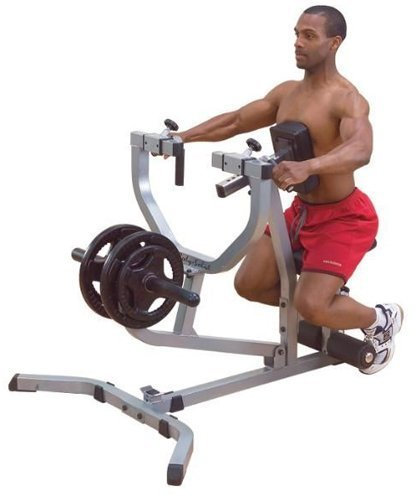 Body-Solid GSRM-40 Rückentrainer Rudermaschine inkl. 50mm-Adapter, Feststeller und 60kg Hantelscheiben (Hantelscheiben Guss (Griffnarbe))