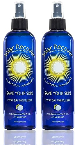 Solar Recover After Sun Moisturizing Spray 2-Pack (12oz Each) – Hydrating Facial & Body Mist for Sunburn Relief, 2460 Sprays Per Bottle, Vitamin E & Calendula, All Natural After Sun Lotion Alternative