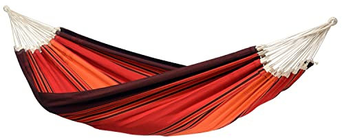 AMAZONAS XXL Komfort Hängematte Paradiso Terracotta handgefertigt in Brasilien 250cm x 175cm bis 200kg in Lavafarben