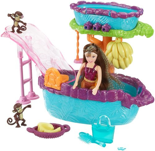 Polly Pocket Fountain Falls Wasserfall J1657 Tiere