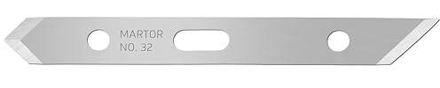 MARTOR 10 x Graphic Blade, Replacement Blades Graphic Knife, Craft Knife, Scalpel, 5.7 mm, Sharp, no. 32