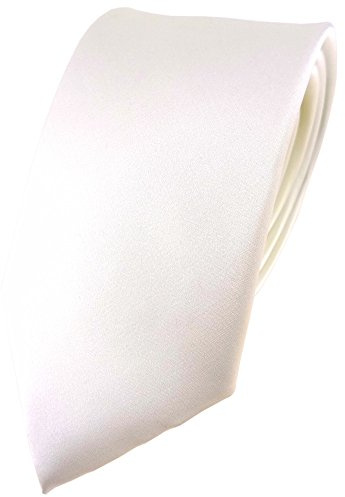 TigerTie Modische Satin Seidenkrawatte in verschiedenen Farben einfarbig Uni - Krawatte 100% Seide - Breite 7 cm