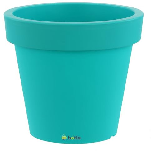 Wamat Blumenkübel Blumentopf Pflanzkübel Pflanztopf 4 Größen / 8 Farben S - XXLNeu!! (Durchmesser:34 cm, türkis)