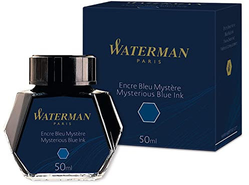Waterman Füllertinte im Tintenfass | Mysterious Blue | Tintenflacon mit 50 ml