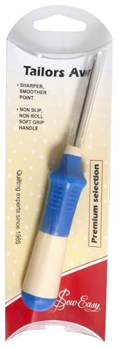 Sew Easy Tailors Awl – Extra Sharp Soft Grip Leather Sewing Hole Punch, Scratch Awl for Repair, Crochet, Needlework, Quilting