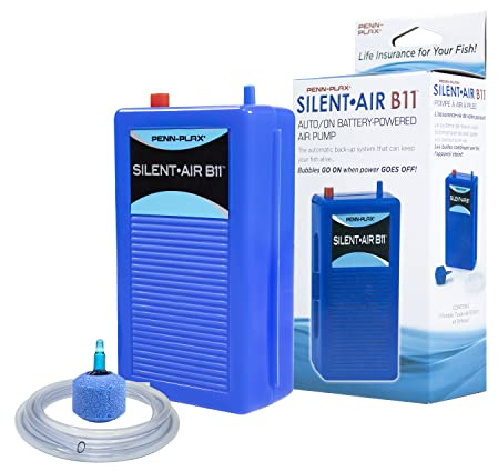 PENN-PLAX Silent-Air Aquarium Air Pump - Designed for Emergencies and Power Outages – Ideal for Fish Tanks up to 29 Gallons