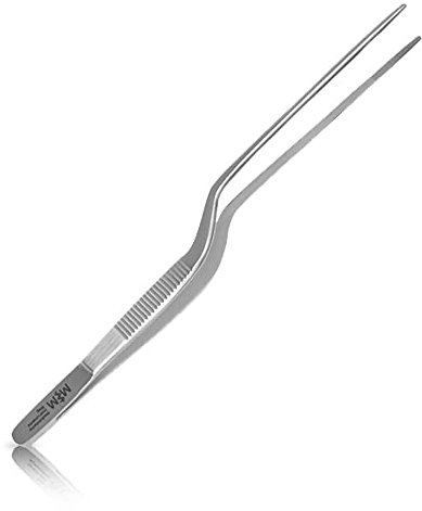 May - Pince de chef - Pincette à Servir - pinces de cuisine - pincettes cuisinier - droit - Longuer: 20 cm - acier inoxydable