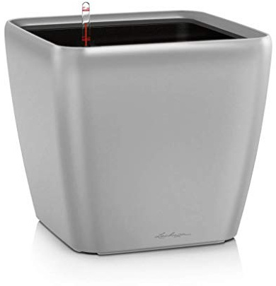 Lechuza Pflanzgefäß Quadro LS 28 Silber metallic 16148