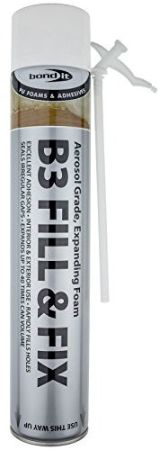 Bond-It 1 x 750ml Aerosol Expanding Foam Quick Set Can Gap Filling, Fixing, Insulating