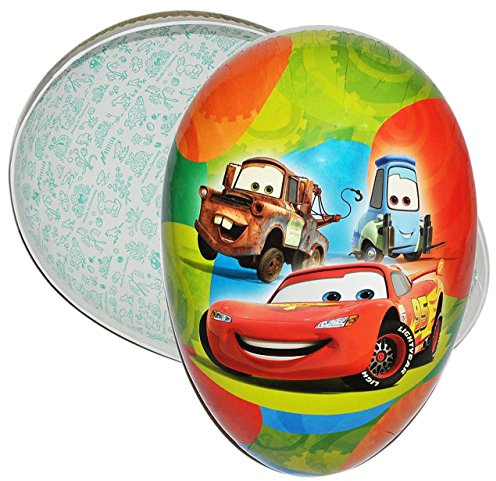alles-meine.de GmbH XXL - Füll - Pappei 35 cm groß Cars Lightning McQueen Auto - Osterei/Ei zum befüllen - Deko Pappe Papp Pappeier Dekoei Pappostereier Füllen