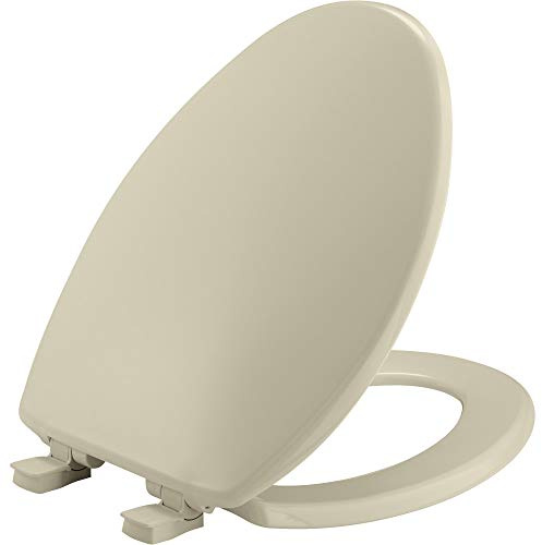 Bemis 7300SLEC Toilettensitz, sanft schließend, leicht zu reinigende Scharniere, robust, hergestellt in den USA, länglich, Beige
