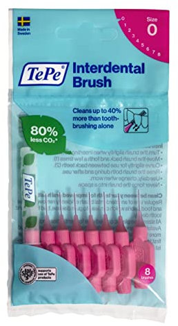 TePe Interdentalbürste, 0,4 mm, Größe 0, 8 Stück