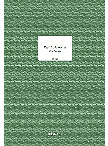 EDIPRO - E2909 - Registro giornale dei lavori 47 pagine numerate f.to 31x21