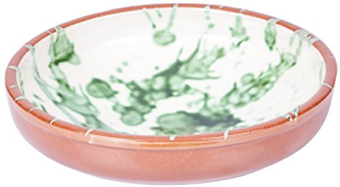 Amazing Tableware - Ciotola, piatti e brocche in terracotta Splatter, verde, 20,5 x 20,5 x 6,5 cm
