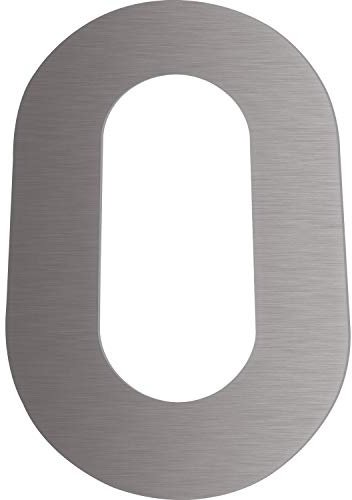 Home System SM05130101 Numero Civico 0, Altezza 12 cm, in Acciaio Inox