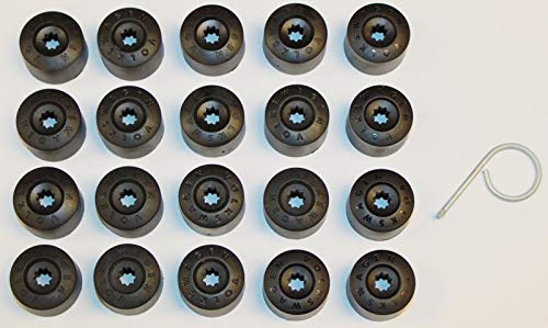 Capuchon en alliage pour boulons de roues - 17 mm - Avec un véritable logo VW Volkswagen gravé - Avec écrous de verrouillage et outil de démontage