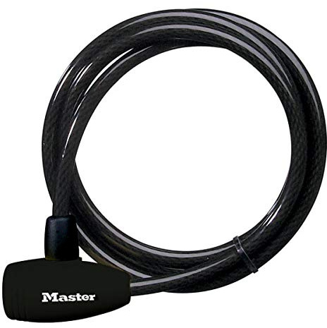 Master Lock 8154EURD Candado Bicicleta con Llave, 1,8 m Cable