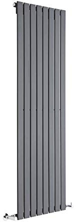 Milano Alpha Anthracite Vertical Single Flat Panel Radiator - 1600 x 560mm
