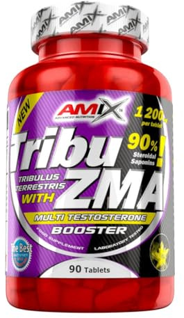 AMIX - Complemento Alimenticio - Tribu-ZMA - 90 Tabletas - Recuperador Muscular - Estimula la Testosterona - Aumenta la Masa Muscular - Complemento Deportivo