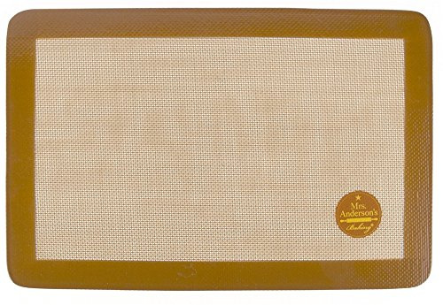 Mrs. Anderson's Baking Non-Stick Silicone Baking Mat - Reusable Oven Liner & Pastry Mat - For Breads, Cookies, Roasting & More - Baker’s Essentials - Heat-Resistant to 480°F - Jelly Roll Baking Mat