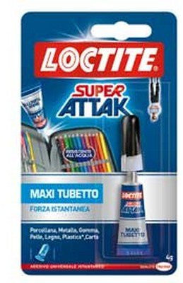 Loctite Super Attak Original Flüssigkleber transparent im Vorteilspack, starker Kleber für Gummi, Metall, Keramik, Holz, Leder, 1x4g
