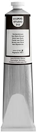 LUKAS STUDIO OIL 200 ml, Ölfarbe in Premium-Qualität, Farbton Vandyckbraun