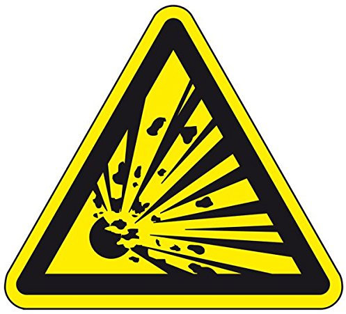 LEMAX® Warnschild Warnung v.explosionsgefährlichen Stoffen,ASR/ISO,Kunststoff,SL 200mm