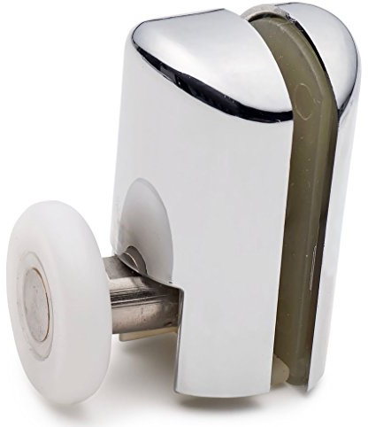 ShowerPart Single Bottom Shower Door Rollers/Wheels/Runners L069, Shower Door Wheel Diameter 23mm, Wheel Thickness 6mm, Chrome plated Plastic Cover, Shower Door Replacement Parts, 2x L069