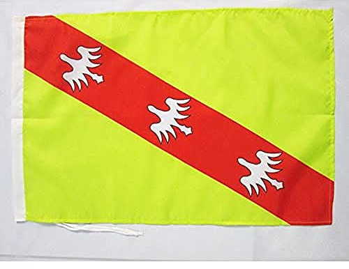 AZ FLAG Drapeau Lorraine 45x30 cm Lorrain Polyester 100D Cordelettes | Usage intérieur et extérieur Drapeau décoratif coutures doubles et bords renforcés