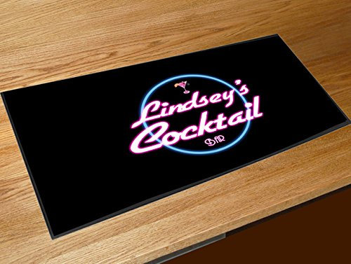 personnalisé Cocktail Bar Neon Circle Barre de couloir Home Bar Tapis de comptoir
