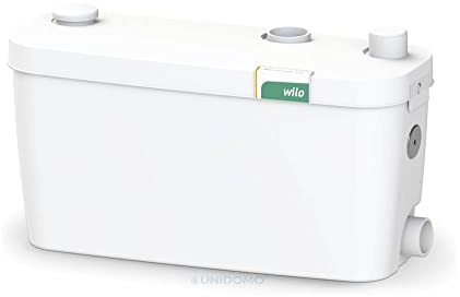 Wilo-HiDrainlift 3-35, kompakte Abwasser-Hebeanlage für Schmutzwasser ohne Fäkalien zur Entwässerung von Duschen, Waschmaschinen, Spülmaschine und Waschbecken, 3 Anschlüsse, 5500l/h, 0, 7 bar, 400W