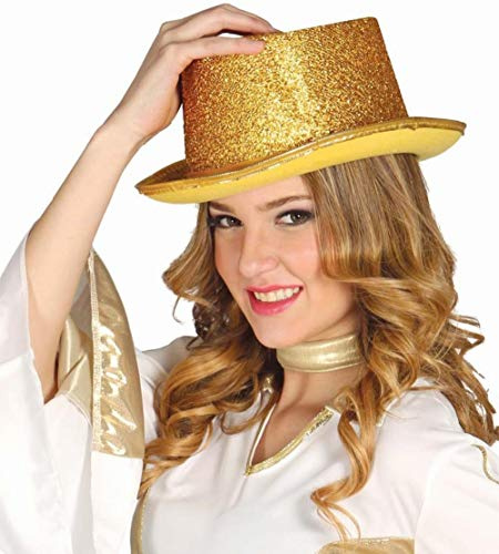Gorro Sombrero de Copa Dorado Accesorio Disfraz Carnaval Fiesta Halloween