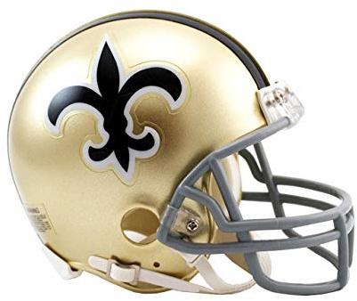 Riddell VSR4 mini fotbollshjälm – New Orleans Saints 1967-75