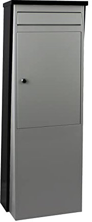 Standbriefkasten Safepost Eurotrend No.1 großer Postkasten anthrazit-silbergrau Postbox modern