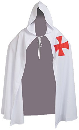 BLESSUME medeltida templar riddare kappa sjukhusare rock med huva
