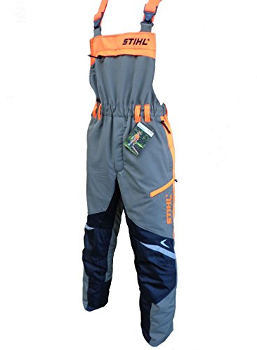 Stihl - Pantaloni alla zuava con protezione trasversale, modello Funktion Ergo, in verde oliva, arancione, nero, 52, 1