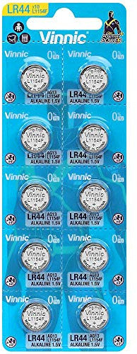 Vinnic Batterie-Set, L1154 F / LR44 / AG13, 1,5 V, Alkaline, 10 St.