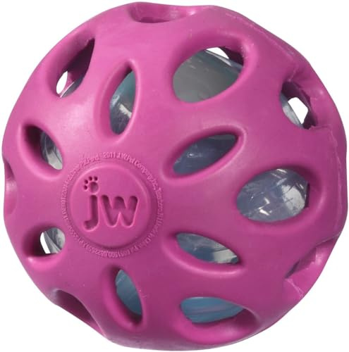 JW Pet Crackle Heads Crunchy Chew Fetch Toy for Dogs, Large 4in