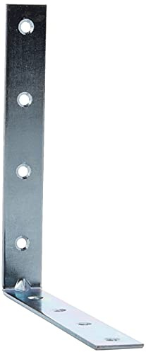 Merriway® BH00160 (10 Pcs) Bright Zinc Plated Corner Braces Brackets Plates, 150 mm (6 Inch) - Pack of 10 Pieces