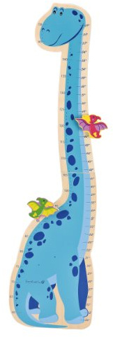 EverEarth Measuring Stick Dino EE33506 i trä för barn från 12 månader och äldre