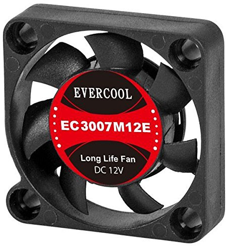 Evercool 30mm 3cm 30 x 30 x 7mm 3 Pin 12 Volt PC Case Fan (H) EC3007H12EA