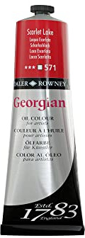 Daler Rowney Georgian Ölfarbe, tolle Farben, 225 ml, Scharlachrot