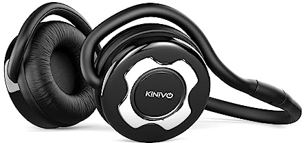Kinivo BTH220 Bluetooth Headphones (Black, On-Ear, Wireless Music, Hands-Free Calling, Built-in Mic, Foldable, Memory Form Earpads, Travel Bag)