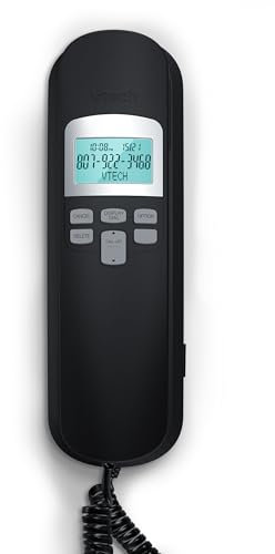 VTech CD1113 Standard Trimstyle Corded Phone with Caller ID/Call Waiting and Digitial Display, Black